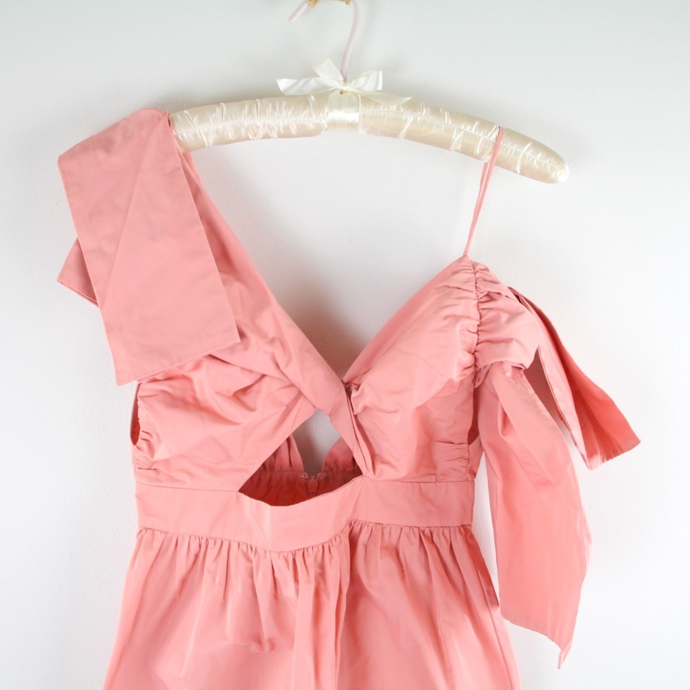 Alice McCall Love Is Greed Ballet Pink Cut Out Bow Shoulder Midi Dress 2 - Picture 3 of 6